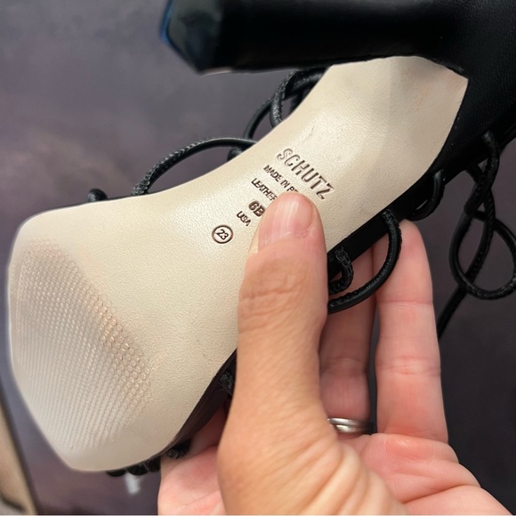 SCHUTZ Heyde black strappy heel sandals - Picture 3 of 9